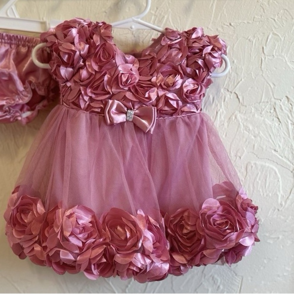 Nannette Pink Ruffled Baby Dress